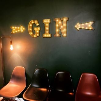 Steel Marquee Letter Retro Rusty Gin With Arrow High-End Custom Zinc Metal Marquee Light Marquee Sign