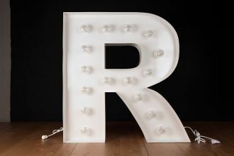 Steel Marquee Letter R High-End Custom Zinc Metal Marquee Light Marquee Sign