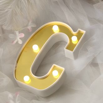 Steel Marquee Letter Warm White Alphabet C High-End Custom Zinc Metal Marquee Light Marquee Sign