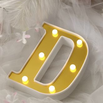 Steel Marquee Letter Warm White Alphabet D High-End Custom Zinc Metal Marquee Light Marquee Sign