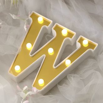 Steel Marquee Letter Warm White Alphabet W High-End Custom Zinc Metal Marquee Light Marquee Sign