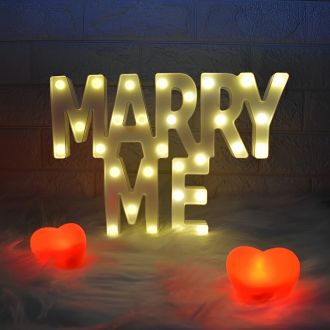 Steel Marquee Letter Marry Me Lights High-End Custom Zinc Metal Marquee Light Marquee Sign