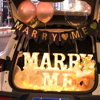Marry Me Warm White Romantic Proposal Party Marquee Light