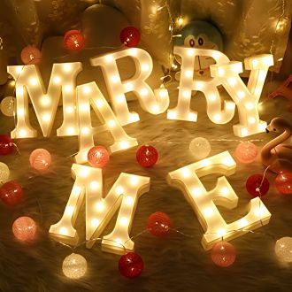 Steel Marquee Letter Marry Me Wedding Decor Proposal High-End Custom Zinc Metal Marquee Light Marquee Sign