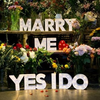Steel Marquee Letter MARRY ME YES I DO Wedding Decor High-End Custom Zinc Metal Marquee Light Marquee Sign
