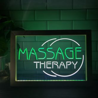 Massage Frame Dual LED Neon Sign