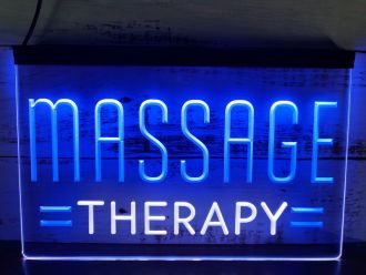 Massage Therapy Dual LED Neon Sign