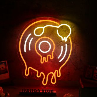 Melting Record LED Neon Sign