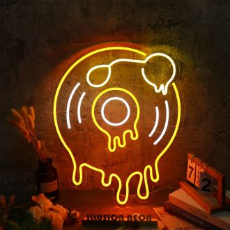 Melting Turntable Neon Sign