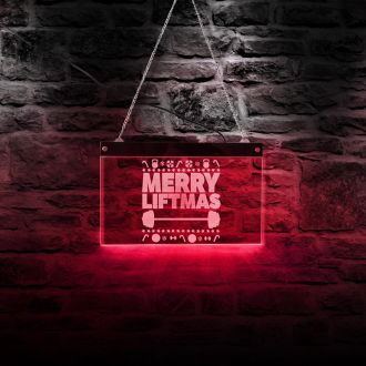 Merry Liftmas GYM Workout Holidays LED Neon Sign