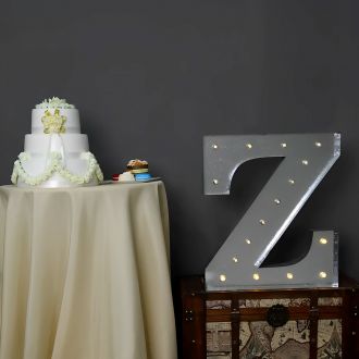 Steel Marquee Letter Grey Alphabet Z High-End Custom Zinc Metal Marquee Light Marquee Sign