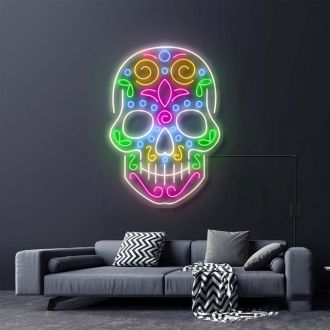 Mexican Skull Neon Sign