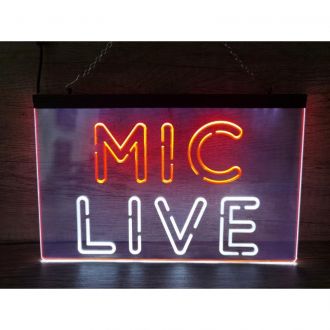 Mic Live On Air Dual LED Neon Sign