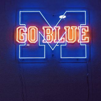 Michigan M Go Blue Neon Sign