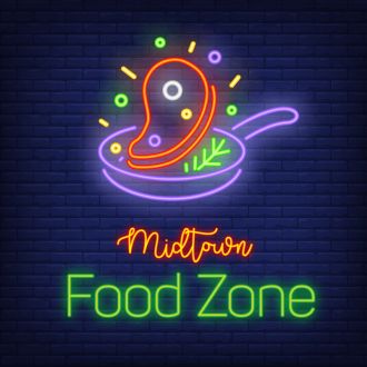 Midtown Food Zone Neon Sign