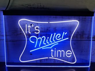 Miller Its Miller Time Dual LED Neon Sign