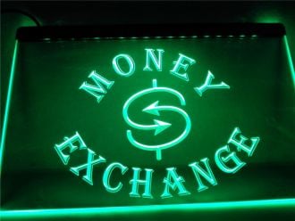 MONEY EXCHANGE CHANGE LED Neon Sign