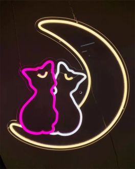 Moon Neon Sign Anime Decor And Light Wall Art Neon Light Sign