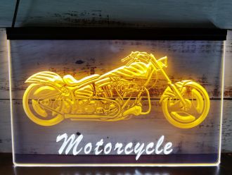 Motorcycles Garage Dual LED Neon Sign