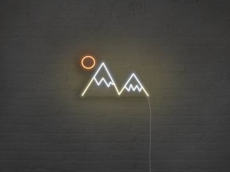 Mountain Peaks Neon Sign