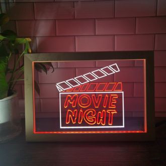 Movie Film Cinema Illuminated Dual LED Neon Sign