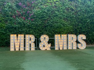 Steel Marquee Letter Mr & Mrs High-End Custom Zinc Metal Marquee Light Marquee Sign