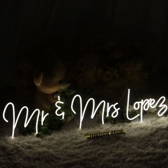 Mr And Mrs Lovers Neon Sign