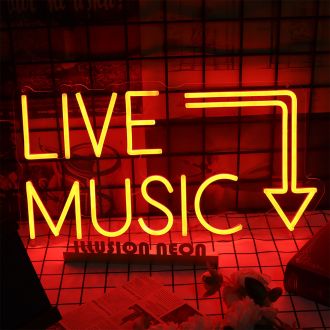 Music Live Neon Sign