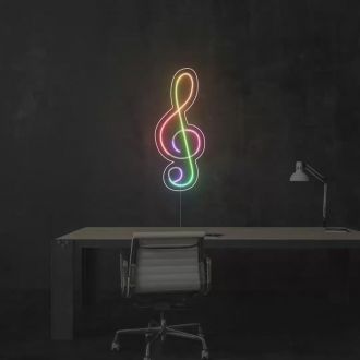 Music Note Colorful Neon Sign