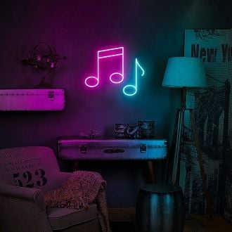 Music Notes Neon Sign