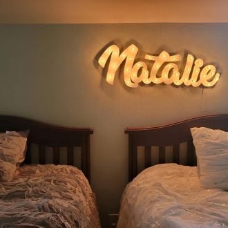 Steel Marquee Letter Name Natalie High-End Custom Zinc Metal Marquee Light Marquee Sign