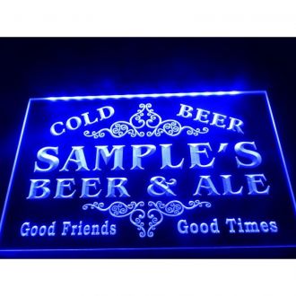 Name Personalized and Ale Vintage Bar Cold LED Neon Sign