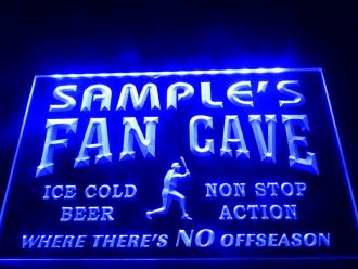Name Personalized Baseball Fan Cave LED Neon Sign