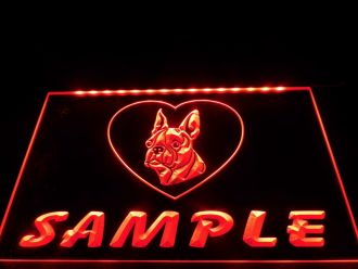 Name Personalized Boston Terrier Dog House LED Neon Sign