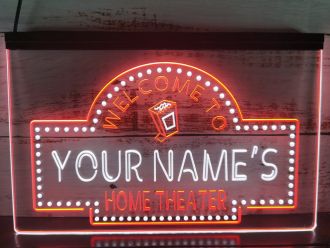 Name Personalized Custom Home Theater Bar Beer v1 Dual LED Neon Sign