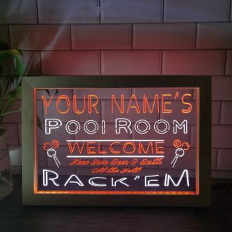 Name Personalized Custom Pool Room Dual LED Neon Sign