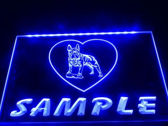 Name Personalized French Bulldog Dog House LED Neon Sign