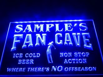 Name Personalized Golf Fan Cave Man Room Bar LED Neon Sign
