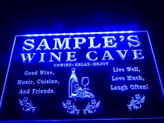 Name Personalized Luck o wine cave LED Neon Sign