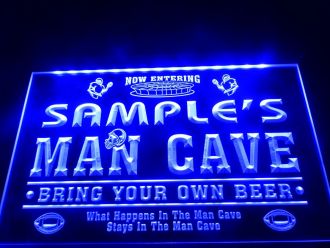 Name Personalized Man Cave Football LED Neon Sign