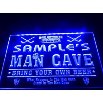 Name Personalized Man Cave Hockey Bar LED Neon Sign