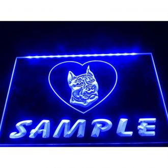 Name Personalized Pit Bull Dog House LED Neon Sign