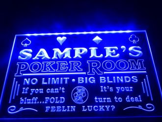 Name Personalized Poker Casino Room Bar LED Neon Sign