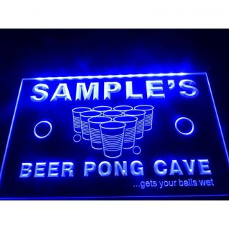 Name Personalized Pong Cave Bar LED Neon Sign