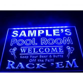 Name Personalized Pool Room Rack em Bar LED Neon Sign