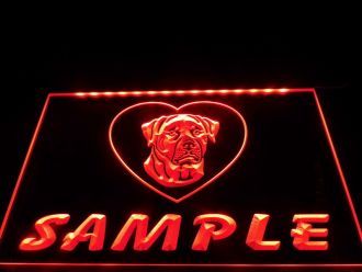 Name Personalized Rottweiler Dog House LED Neon Sign