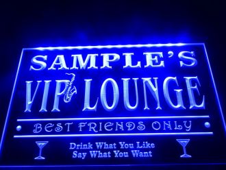 Name Personalized VIP Lounge Best Friends Only Bar LED Neon Sign