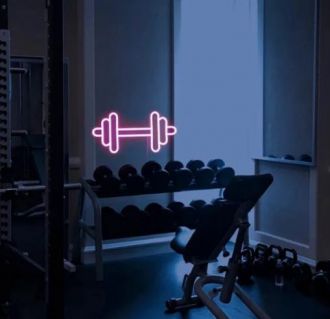 Neon Barbell Or Dumbbell Neon Sign For Gym Wall Hanging
