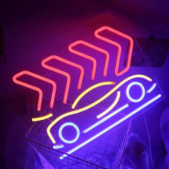 Neon Car Signs Led Neon Sign Red Neon Light Signs For Bedroom Game Area