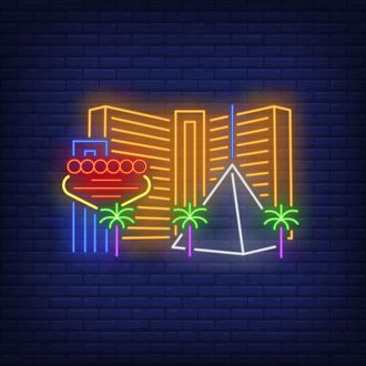 Neon Signs Las Vegas Architectural Pattern Wall Decor